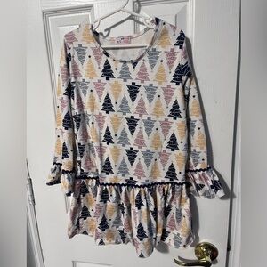 Pete & Lucy girls ruffle tunic top 7/8 Christmas farmhouse